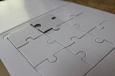 Puzzle card paper book